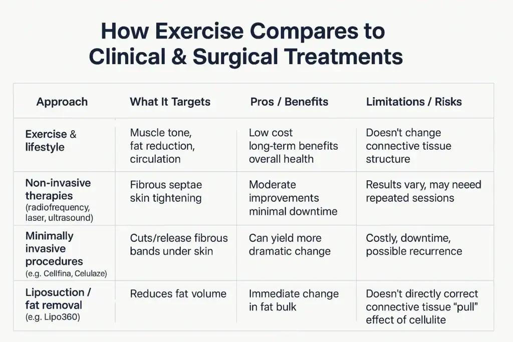 Sculpting Your Bum: Can Toning Exercises Really Reduce Cellulite? 2 How exercise compares to treatments from Lipo 360 Southend-on-Sea