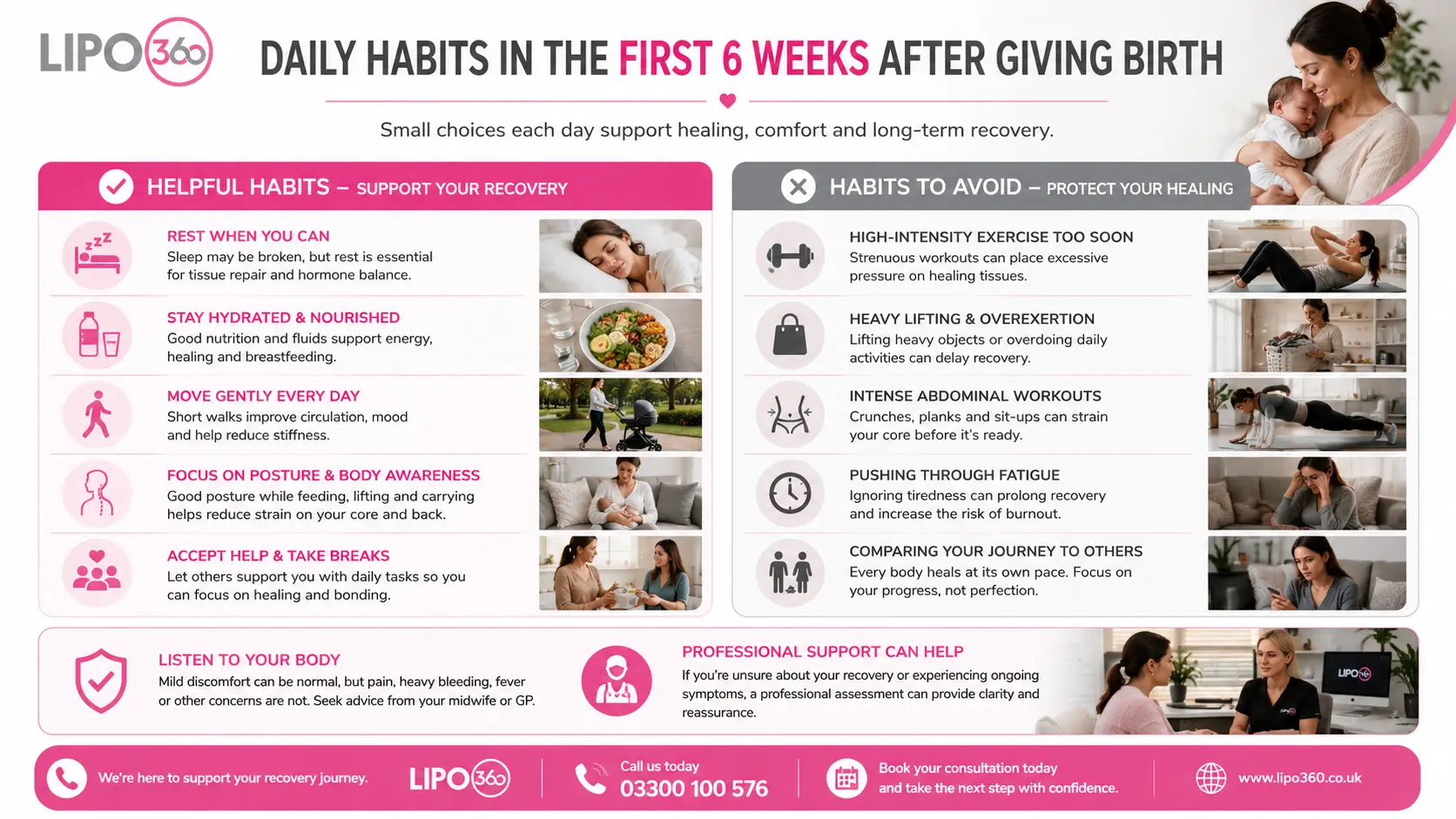 What to Do (and Avoid) in the First 6 Weeks After Giving Birth To Avoid Diastasis Recti 3 First 6 Weeks After Giving Birth To Avoid Diastasis Recti Southend-on-Sea : Daily Habits in the First 6 Weeks After Giving Birth